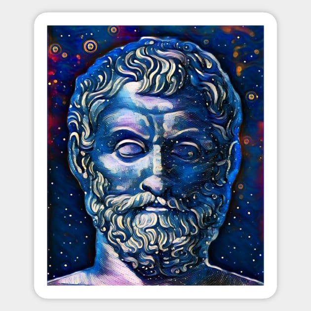 Thales of Miletus Portrait | Thales of Miletus Artwork 4 Sticker by JustLit